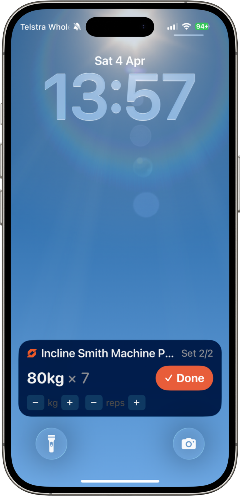 Splitt Live Activity rest timer on lock screen